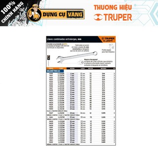Cờ lê vòng miệng 7mm Truper LL-2007M