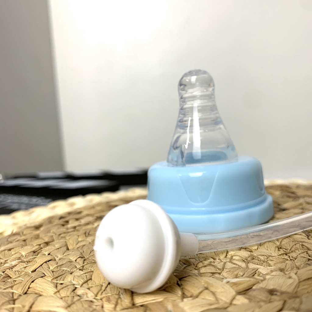 Bình sữa cho bé, bình uống nước cho bé chống sặc có tay cầm xoay 360 tiện lợi (180ml)