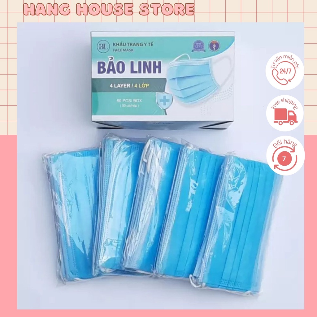 ✅ [CHÍNH HÃNG] 50 CÁI KHẨU TRANG 4 LỚP BẢO LINH