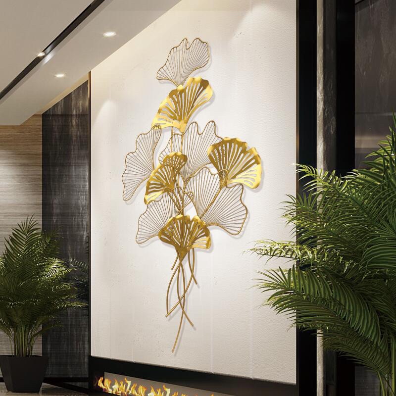 Tranh sắt treo tường, decor hàng cao cấp. Bảo hành 3 năm. mẫu lá đứng gingko