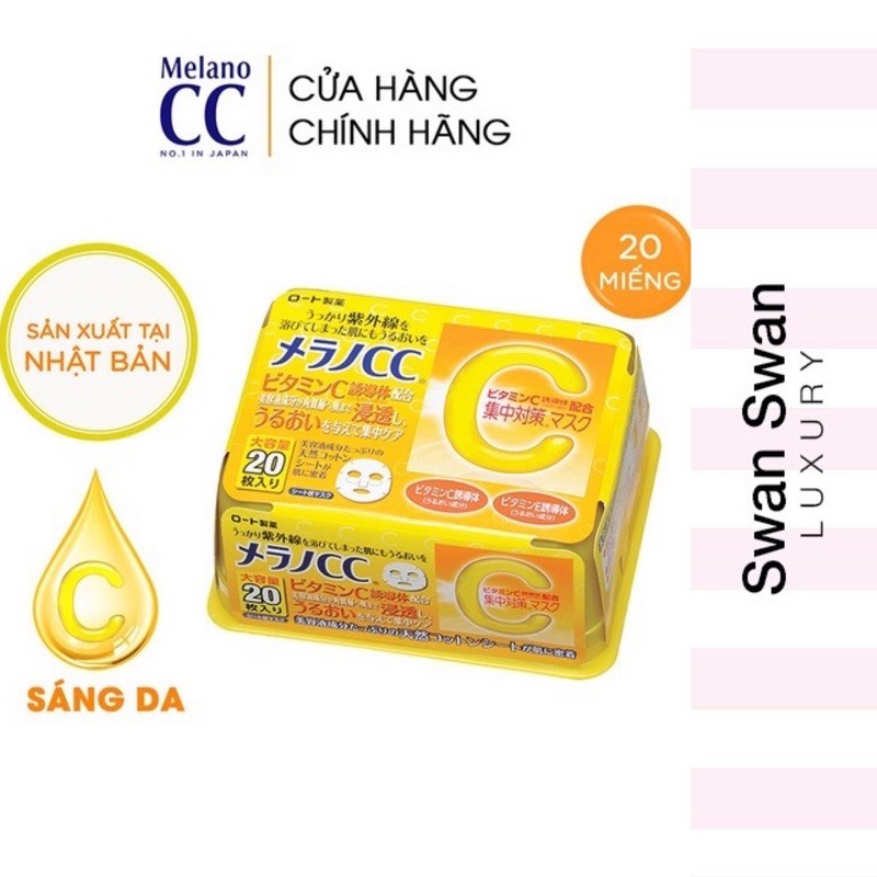 Mặt Nạ 3 Lớp Melano CC 20 Miếng