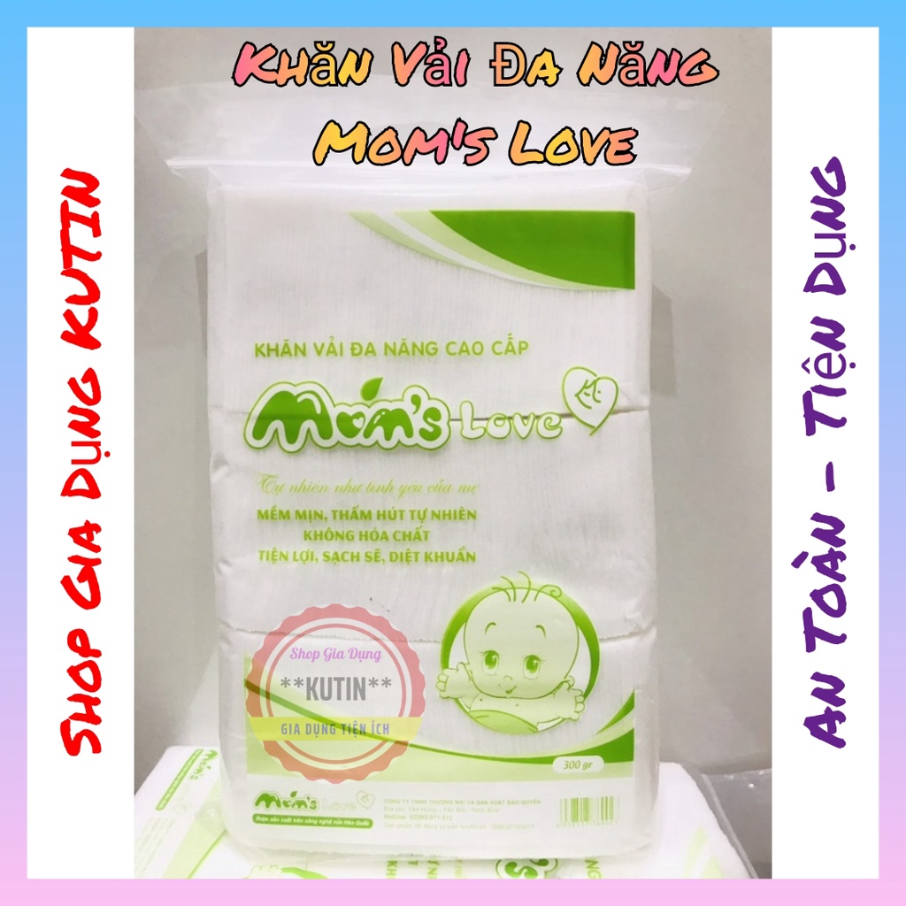 Khăn khô đa năng Mom' Love 300gr Mềm Mịn Thấm Hút Tự Nhiên Tiết Kiệm An Toàn Cho Bé - Khăn vải Đa năng Cao Cấp