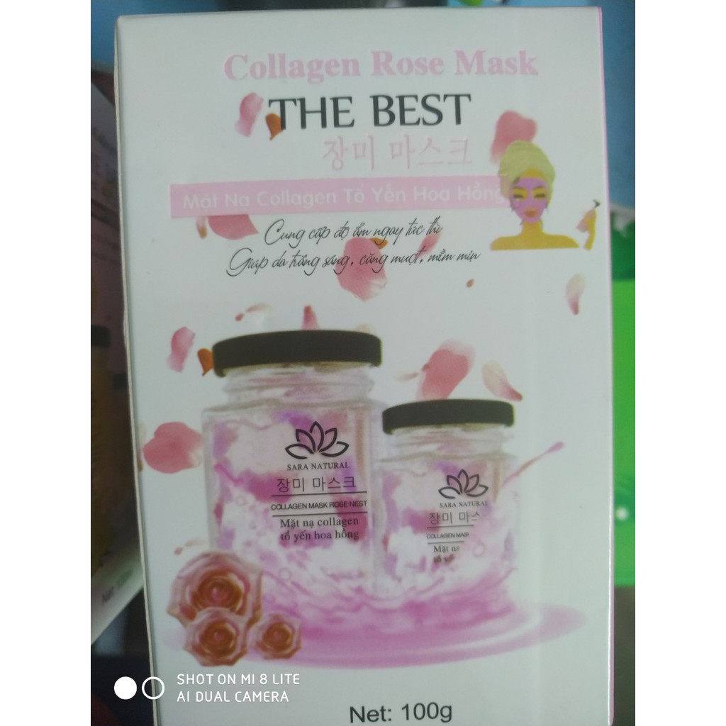 MẶT NẠ NGủ COLLAGEN TỔ YẾN NGHỆ TÂY TƯƠI HOA HỒNG HÀNG CHUẨN CÔNG TY