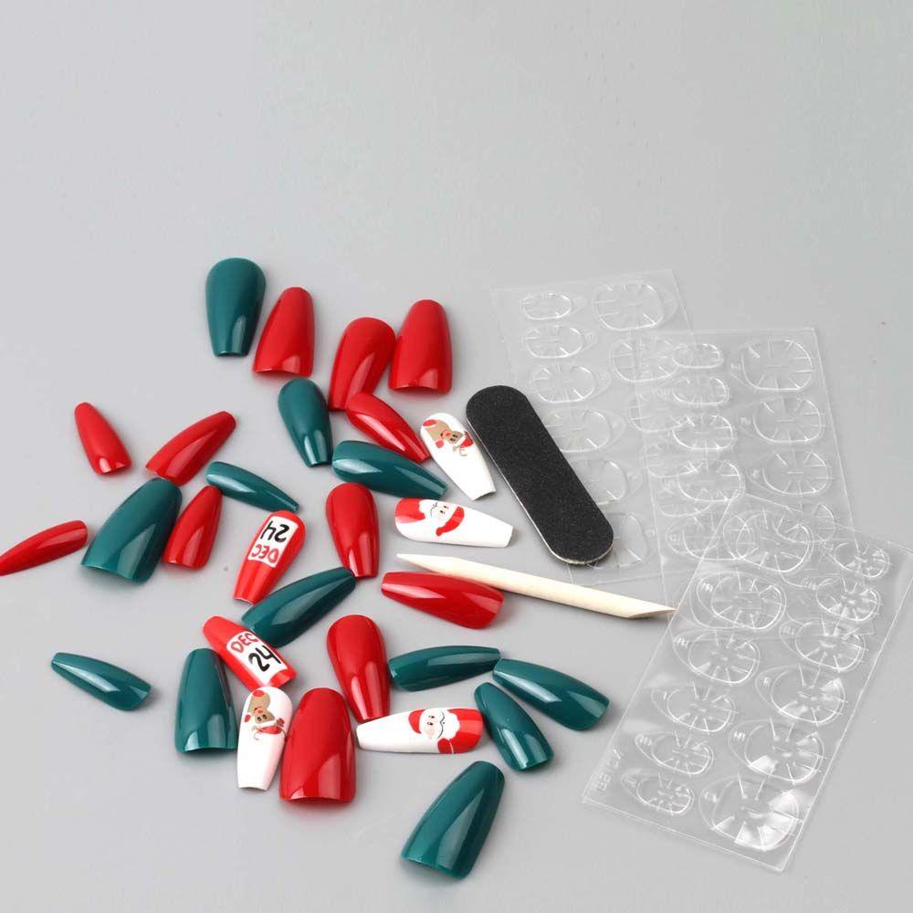 Bộ Móng Tay Giả Trang Trí Giáng Sinh
