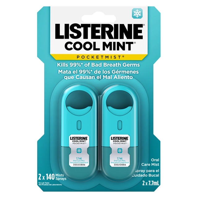 Xịt Thơm miệng Listerine của Mỹ Listerine Pocketmist Cool Mint Oral Care Mist Cool Mint