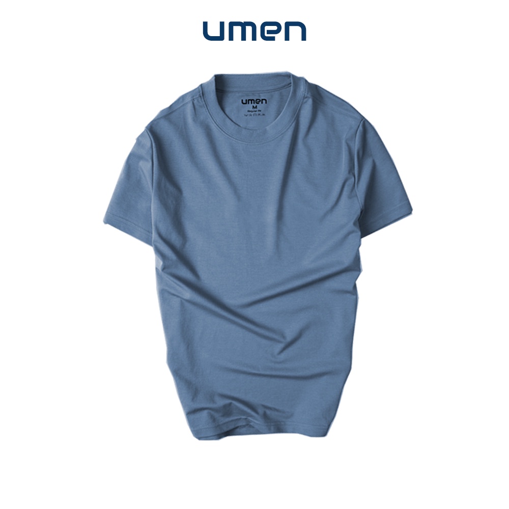 Áo thun nam cổ tròn tay ngắn vải cotton co giãn, thoáng mát - UMEN