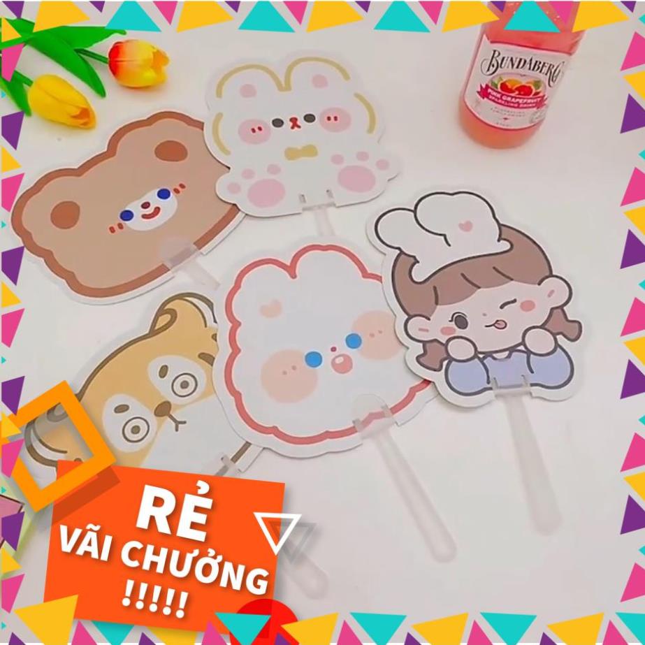 Quạt Nhựa Cầm Tay Kute Nhiều Mẫu Xinh