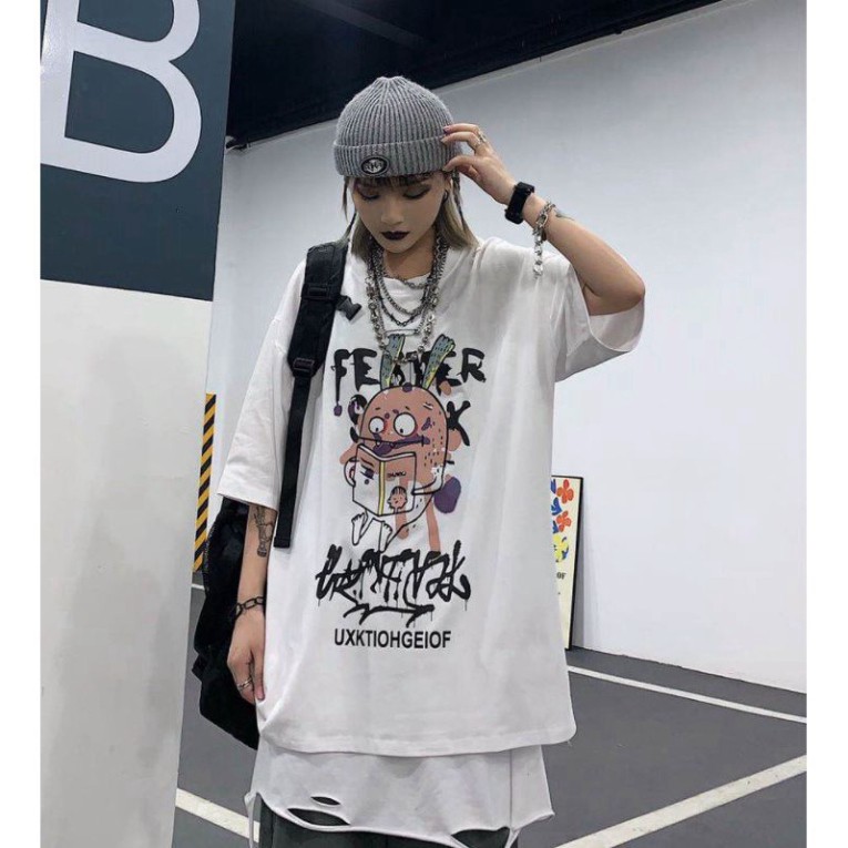 Áo thun tay lỡ Unisex, áo phông form rộng M445 KIWI SHOP union SHOP