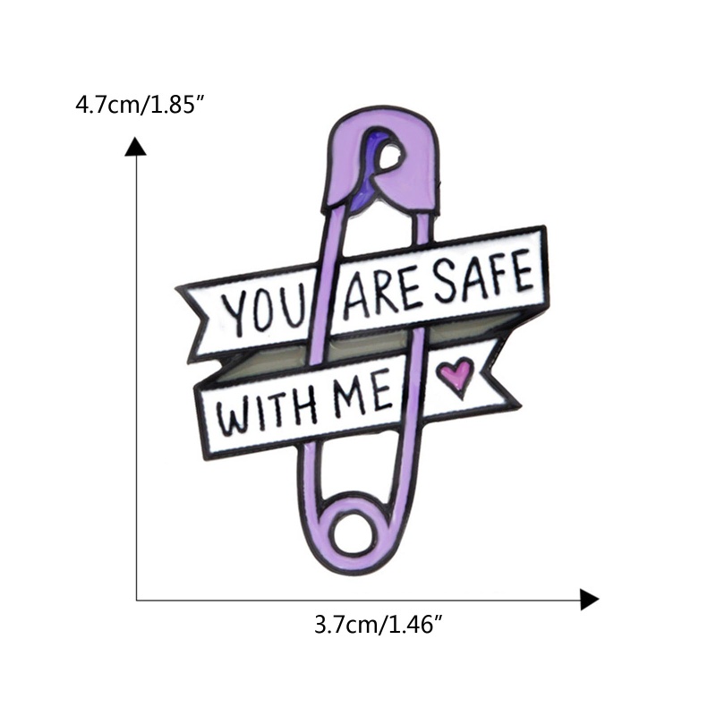 Trâm Cài Áo Hình Chữ Cái Tiếng Anh Handmade YOUYO Màu Tím Trang Trí Túi Xách