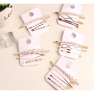 Set 4 kẹp tóc kim loại phong cách Hàn Quốc