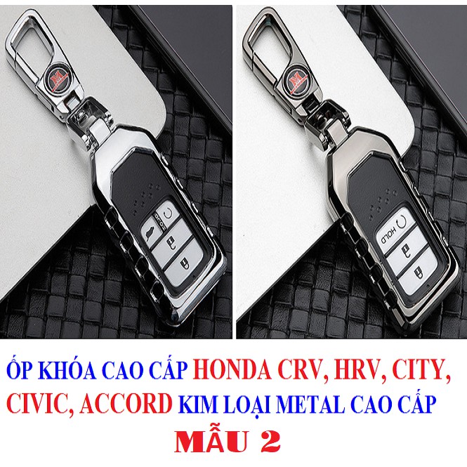 BA (03) MẪU ỐP CHÌA KHÓA HONDA CRV, CIVIC, HRV, ACCORD, CITY 2021 2020 HỢP KIM CAO CẤP