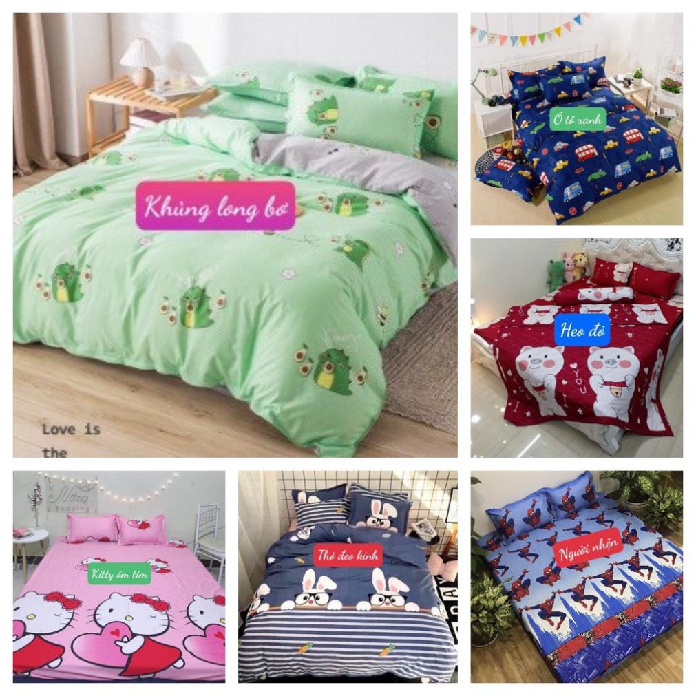 Bộ Ga Kèm 2 Vỏ Gối 2mx2m2 Cotton Poly HCM,có chọn mẫu,đào cam