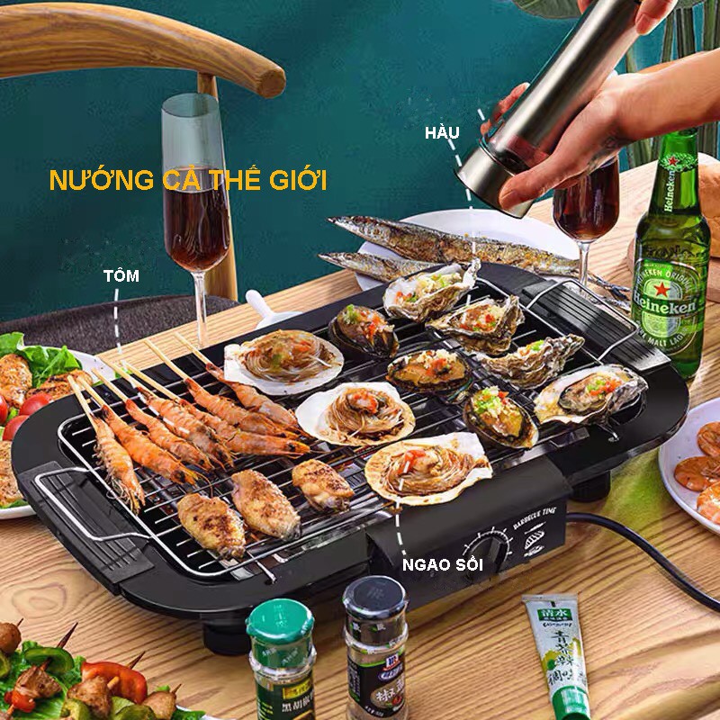 Bếp Nướng Điện Không Khói BBQ 1800W BY-H6 nhỏ gọn tiện lợi, thích hợp cho hộ gia đình