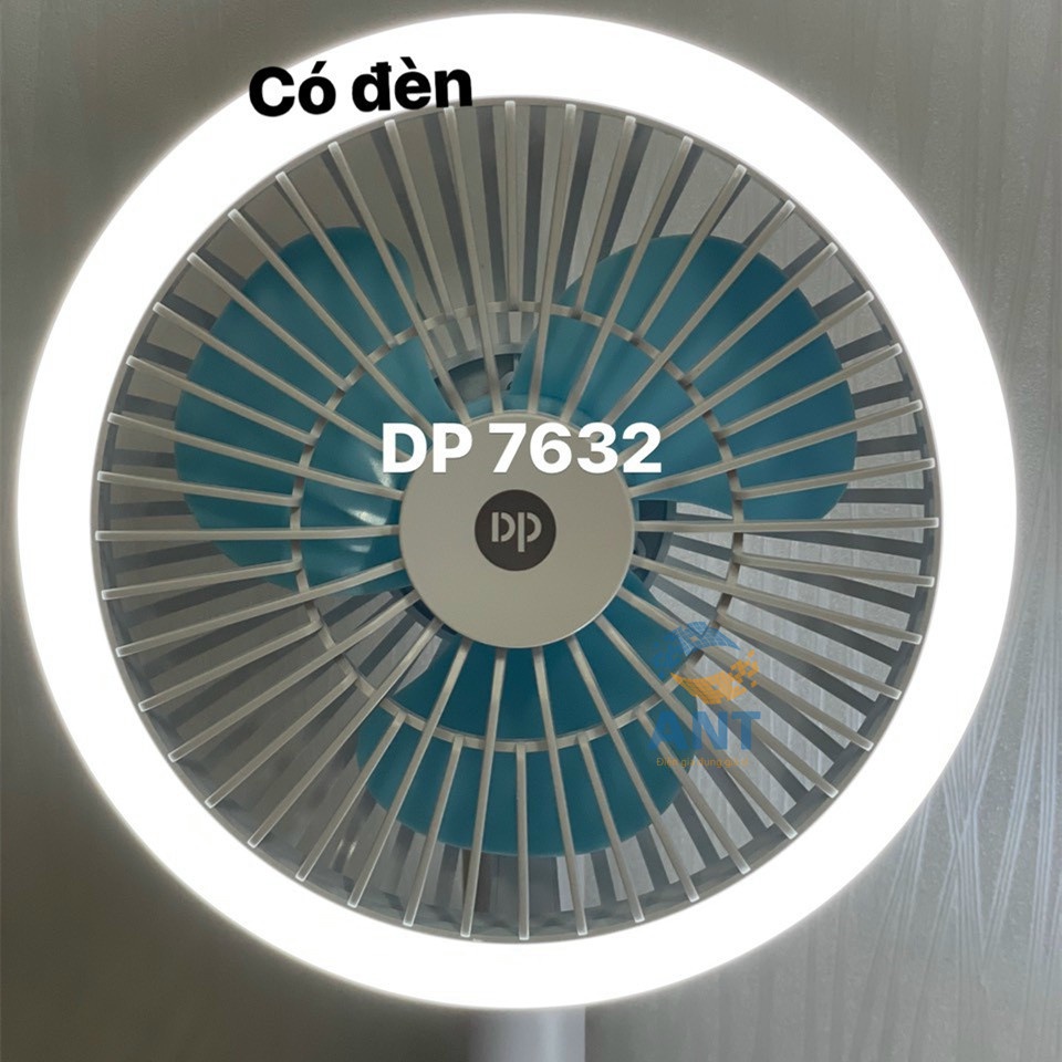 QUẠT SẠC ĐỂ BÀN CÓ ĐÈN LED DP-7632