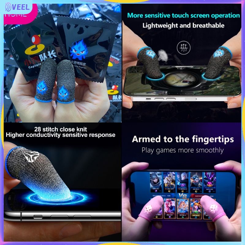 ?? New Game Thủ Chuyên Nghiệp Ngón Tay Chơi Game Ngón Tay Phát Sáng Tay Áo Thoáng Khí Trong Tầm Tay Cho PUBG Di Động Trò Chơi Màn Hình Cảm Ứng Cots Ngón Tay 【VEEL】