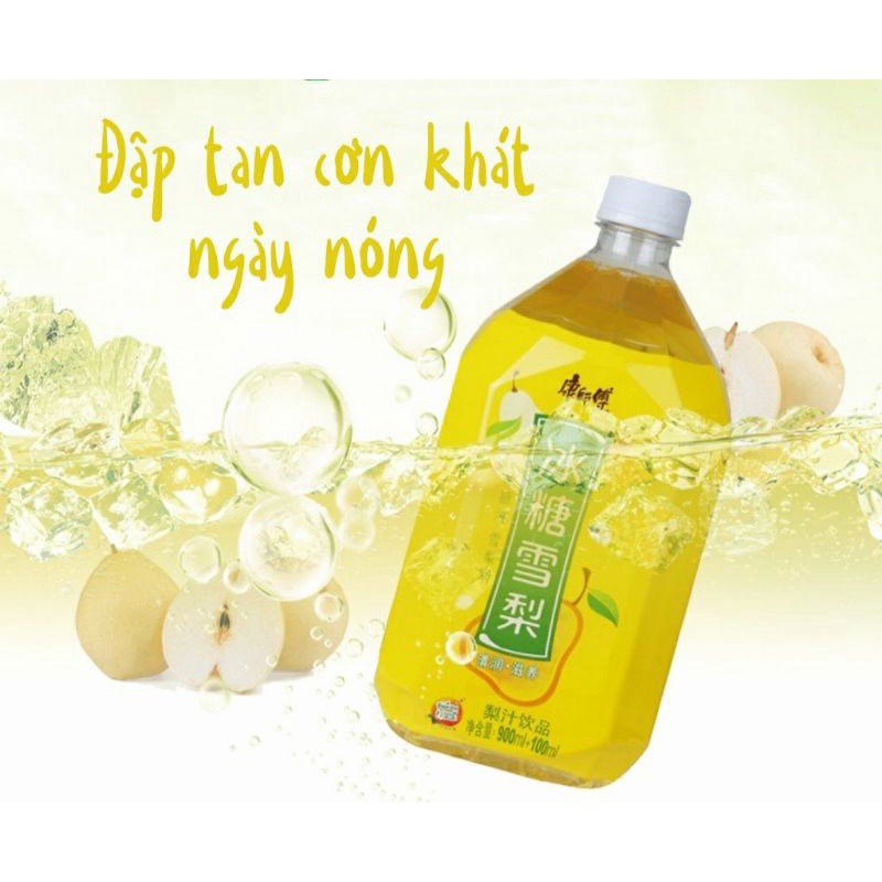 Nước hoa quả nhiều vị Lê, Đào, Hoa nhài, Trà chanh chai 1000ml - thơm ngon bổ dưỡng