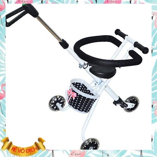Gia Dụng Xe Đẩy Du Lịch 3 Bánh Gấp Gọn, Bánh Xe Có Khung Tiện Lợi