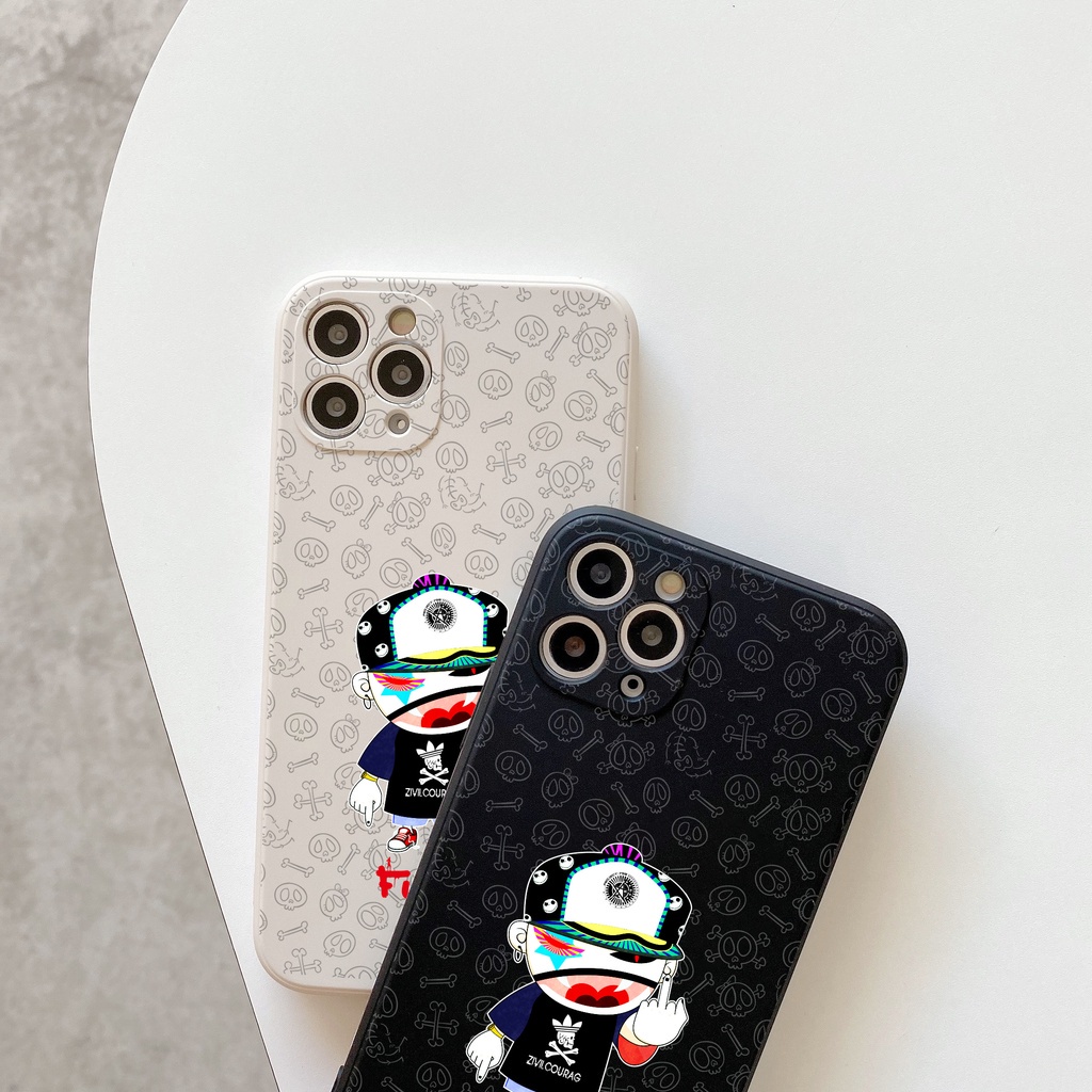 Ốp Điện Thoại Viền Dọc Kèm Dây Đeo Cho iPhone 11 12 13pro MAX 7plus 8plus XS MAX XR 6plus 7G 8G SE 11PRO