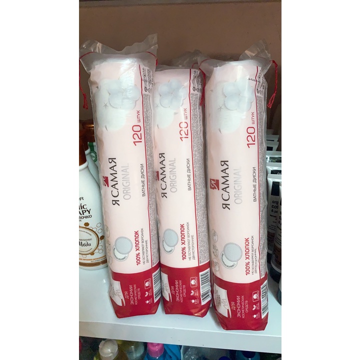 Bông tẩy trang Nga Cotton Club Túi 120 chiếc