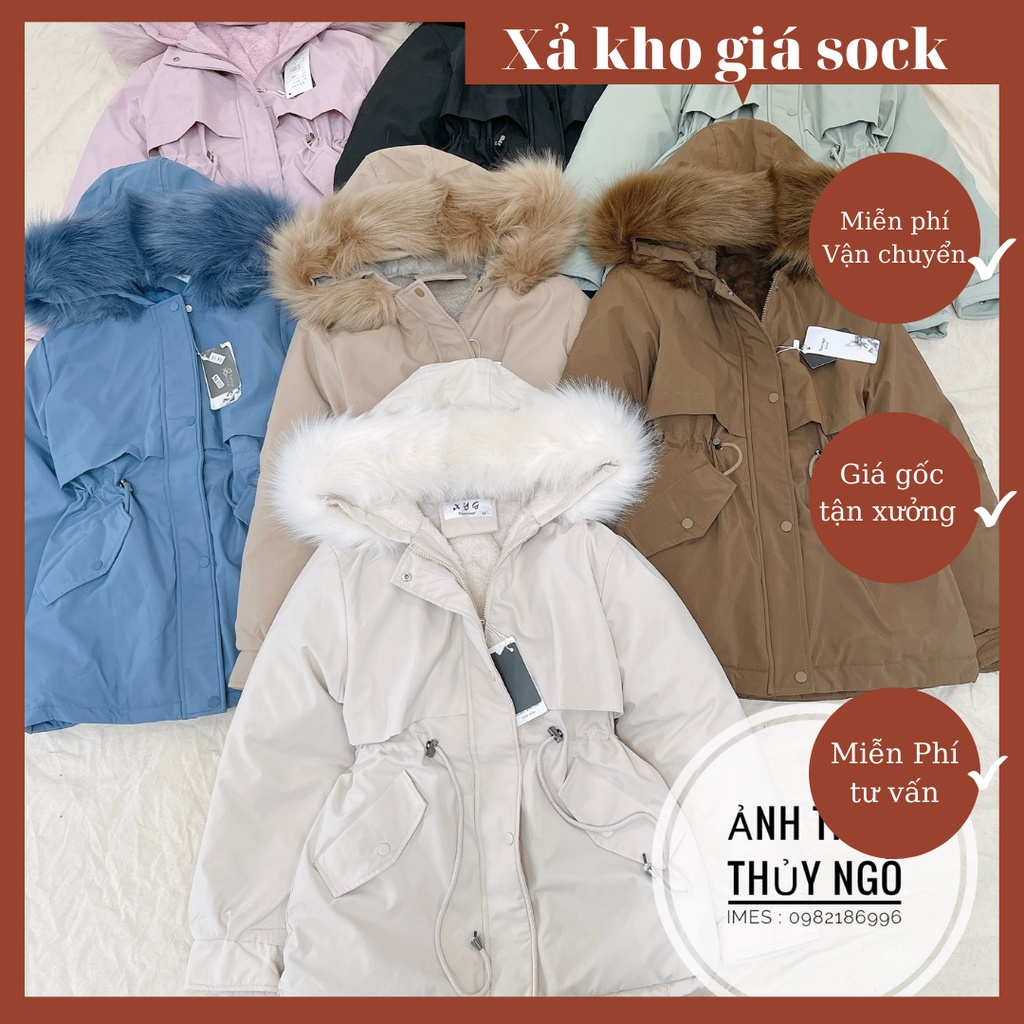 Áo khoác phao Parka nữ mẫu mới 2021, áo khoác nữ phối sau bông tuyết phong cách trẻ trung 811 IMES SHOP 1514