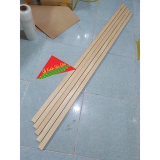 Thanh gỗ thông vuông dài 1m2, rộng 3cm, dày 1.5cm dùng làm nẹp trang trí, decord, làm khung