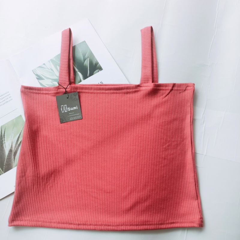 Bigsize áo hai dây Croptop bản to HSUMI