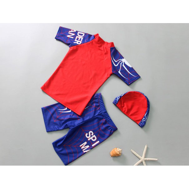 Đồ bơi người nhện spider man cho bé - đầy đủ nón, quần, áo | BigBuy360 - bigbuy360.vn