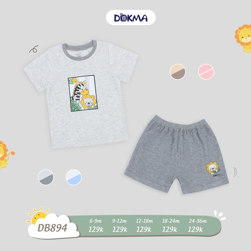Bộ quần áo cộc tay Dokma 6-36 tháng