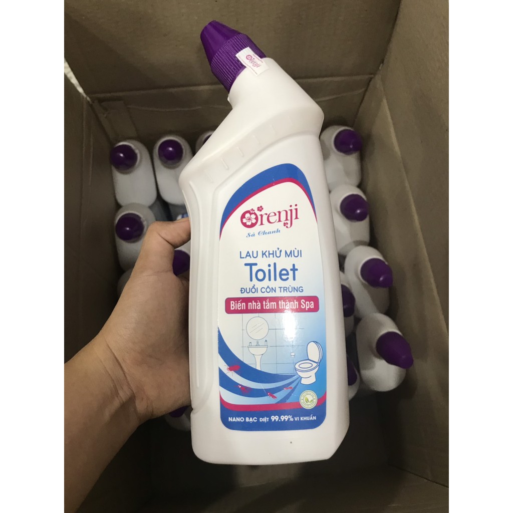 LAU KHỬ MÙI TOILET SẢ CHANH THÂN THIỆN MÔI TRƯỜNG ORENJI 600ML