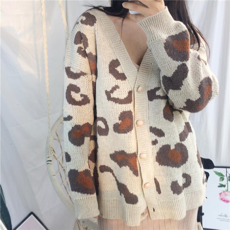 Áo Khoác Cardigan Len Pha Da Beo Hàng Quảng Châu Style Học Sinh Smide Clothing