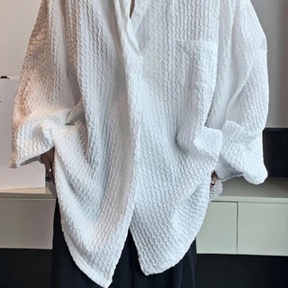 Áo Sơ Mi Tay Dài Màu Trơn Đơn Giản Thời Trang Mùa Hè Cho Nam