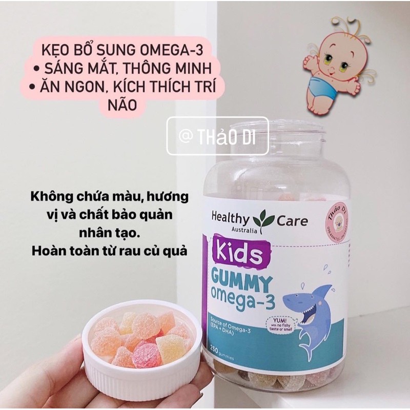 Kẹo Dẻo Bổ Sung Omega3 DHA - Healthy Care