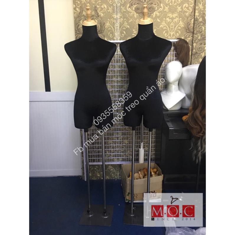 Manocanh nhung chân gỗ lắp ráp