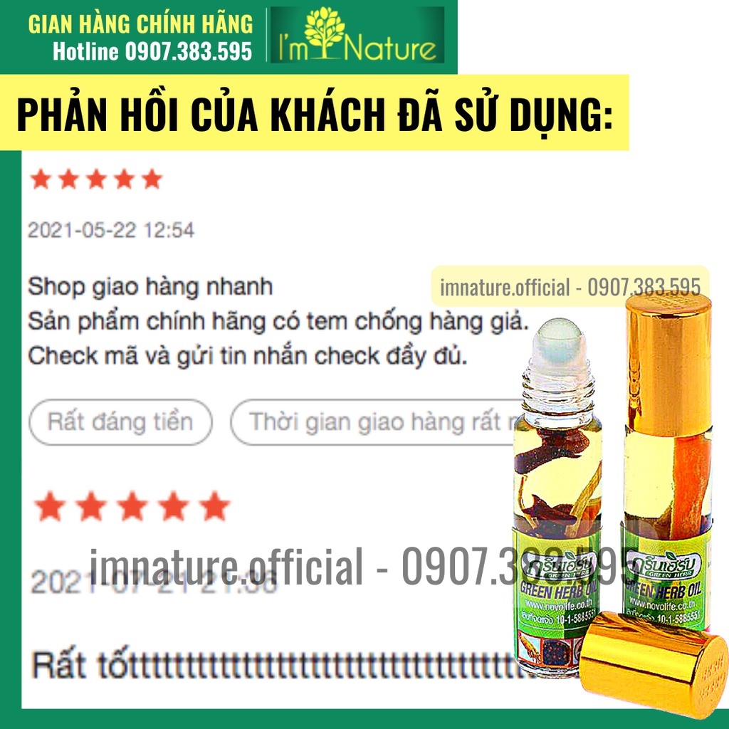 Dầu Nhân Sâm Ginseng Green Herb Oil Thái Lan