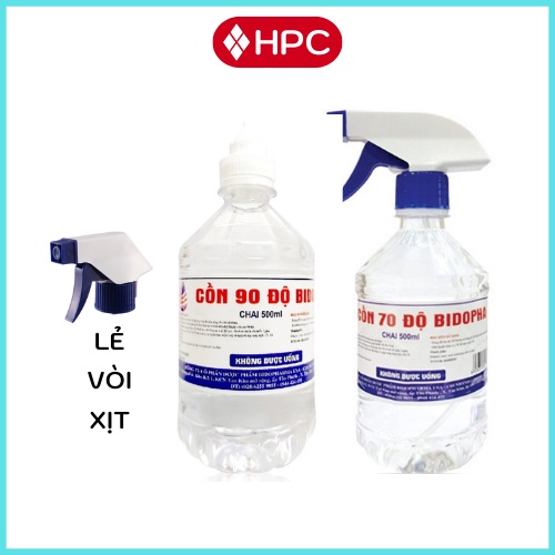 Cồn Y Tế Cồn Xịt Sát Khuẩn 70-90 Độ Có Vòi Xịt 500mL Chất Lượng An Toàn Dùng Để Rửa Tay Sát Khuẩn