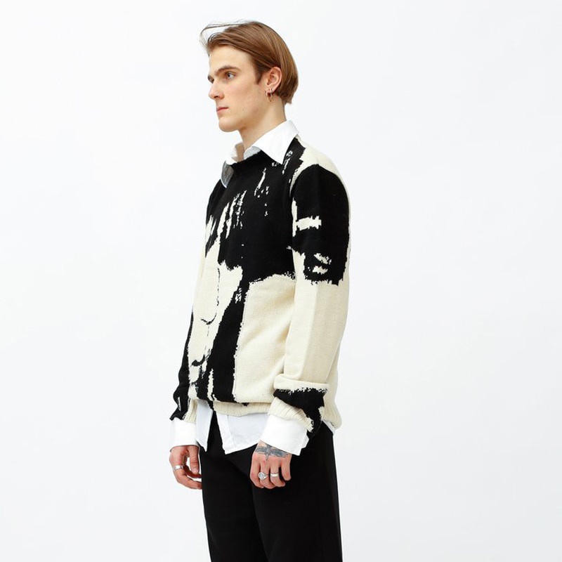 Áo sweater Dệt Kim In Hình Chân Dung anime Nhật Bản Phong Cách harajuku Thời Trang Mùa Thu 2021 Cho Nam