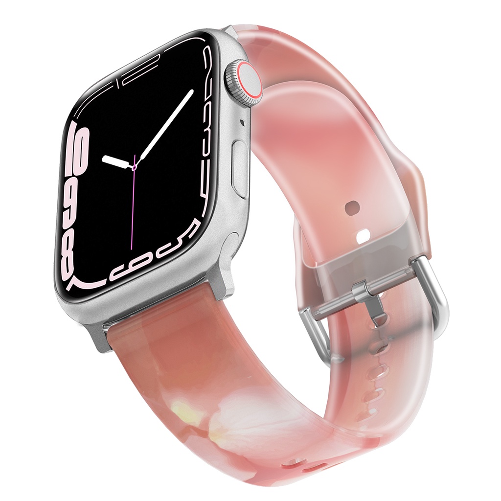 Dây Đeo Đồng Hồ Bằng Silicone Trong Suốt Cho Apple Watch 49mm 45Mm 41 42mm 40 44 38Mm Iwatch ultra 8 7 6 SE 5 4 3
