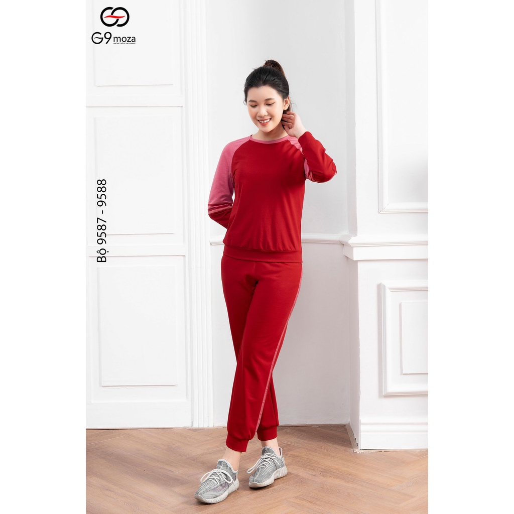 Bộ cotton G9moza dài tay 9587 - 9588