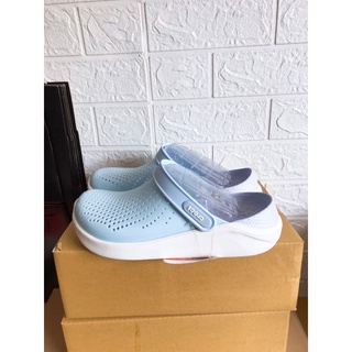 Dép sục litte clog -dép bít đầu nam nữ xanh mint (tặng hộp)