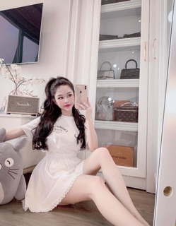 Set phom thụng quần giả váy