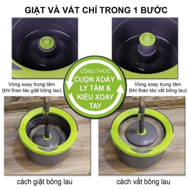 Bộ cây lau nhà lock and lock siêu đẹp