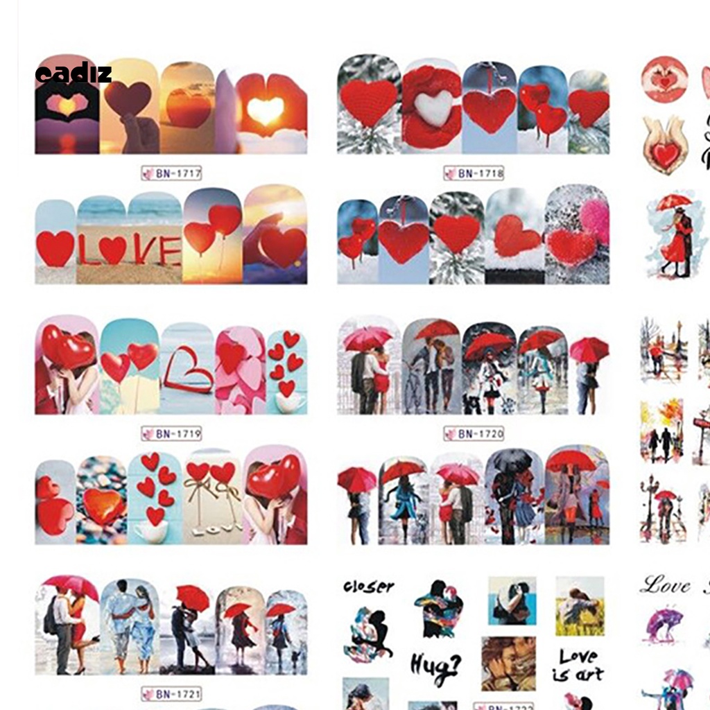 [Hàng mới về] Miếng dán trang trí móng tay siêu mỏng nhiều kiểu dáng độc đáo