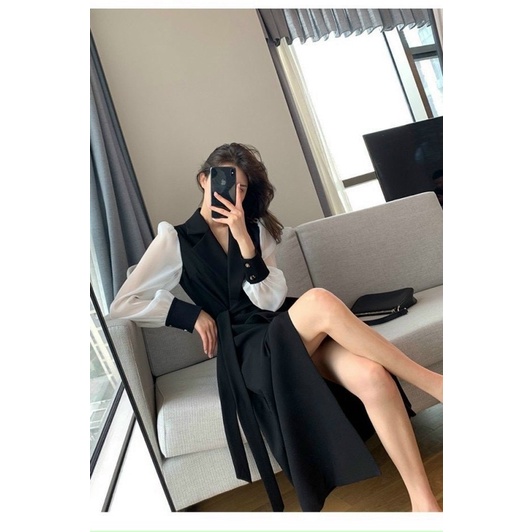 Đầm xoè công sở vest sang trọng hiện đại