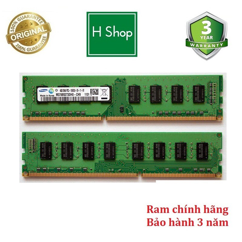 Ram PC DDR3 (PC3) 4Gb bus 1333 ram máy đồng bộ, siêu bền và ổn định, bảo hành 36 tháng
