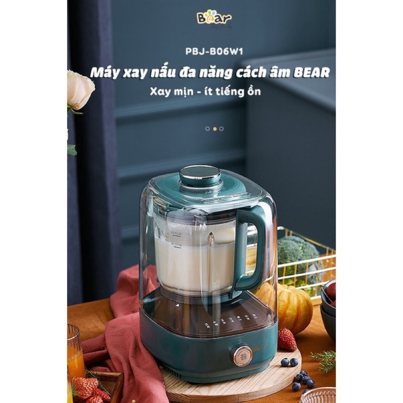 Máy làm sữa hạt Bear B06W1 chống ồn cao cấp- xay nấu đa năng bảng điều khiển điện tử