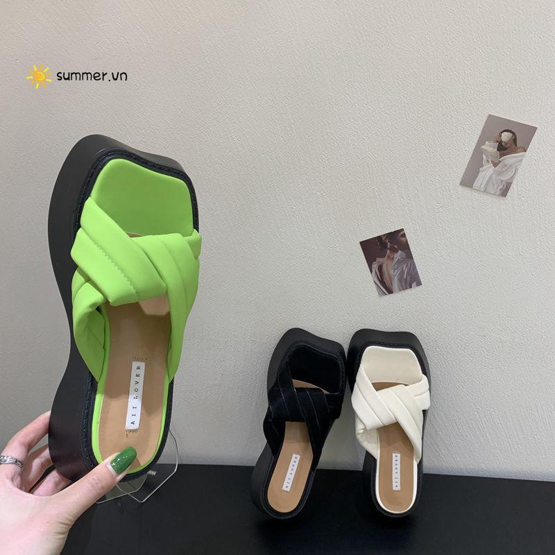 Giày Sandal Đi Biển Đế Dày Phong Cách Hàn Quốc Thời Trang Mùa Hè Dành Cho Nữ 2022