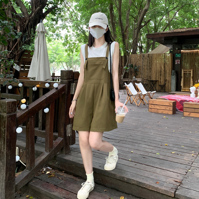 LEEVA - Set yếm quần phối áo phong cách nhẹ nhàng dễ thương L306