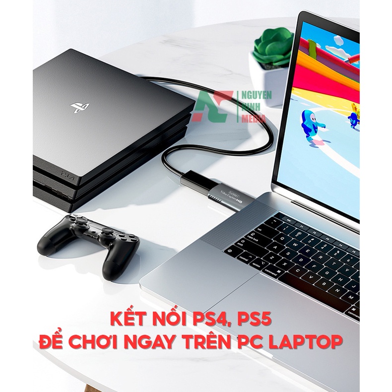 Cáp HDMI to USB 3.0 Video Capture Card Earldom ET-W17 & ET-W16 - Hỗ Trợ Live Stream, Ghi Hình Từ Điện Thoại, Camera, PS4