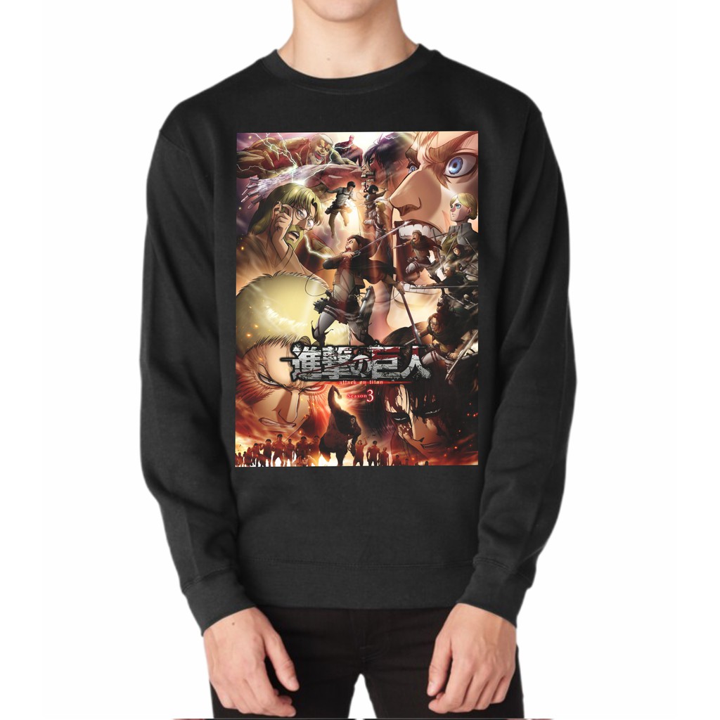 Áo Sweater In Hình Attack On Titan Shingeki No Kyojin Season 3