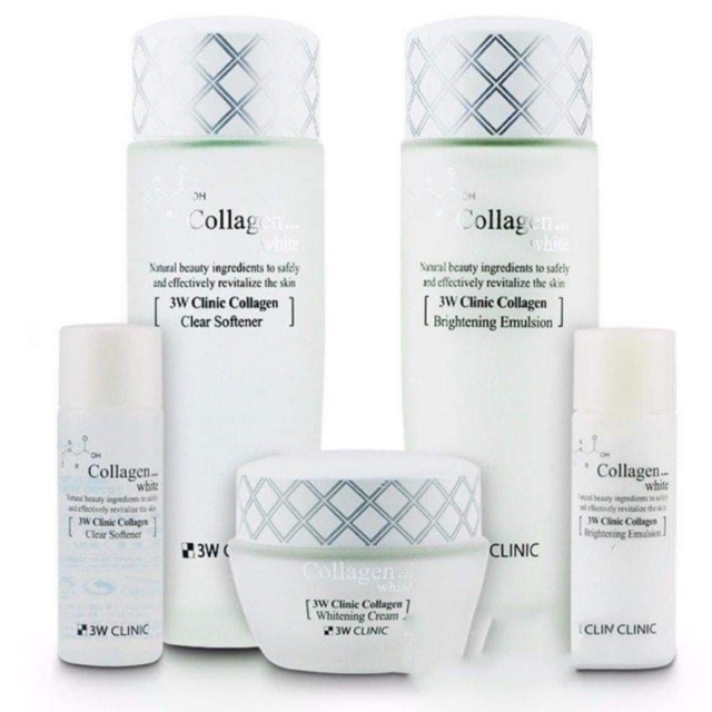 Collagen White Skin Care Items 3 set . Made in Korea chuyên chăm sóc phục hồi tái tạo làn da trắng sáng cho chịem phụ nữ